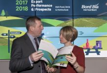 Pictured are Tara McCarthy, CEO of Bord Bia, and Minister for Agriculture, Food and the Marine, Mr. Michael Creed TD. Iain White - Fennell Photography. Fennell Photography 2018.