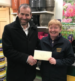 Pictured below was one of the lucky ra¸e winners for product vouchers, Rosaleen Hayden of Irishtown Garden Centre, Mountmellick.