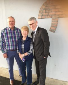 Hamilton Loney and Barbara Erwin both Vice-Chairs of the N.I. Forum and I just before a meeting of the N.I. Horticulture Form in C & L Mushrooms, Mayobridge, Co Down.