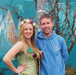 David Shortall MGLDA with Fairy in the Make-a-wish Ireland garden he designed. Photo: Vincent McGonagle