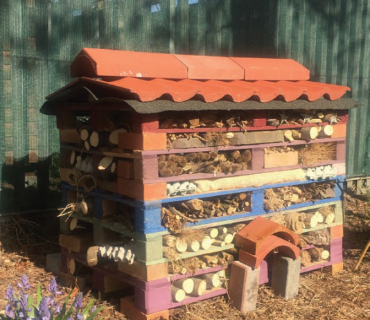 BUG HOTEL FOR GARDEN: DESIGNED AND BUILT BY ITB STUDENTS AND BLAKESTOWN DRIVE COMMUNITY GROUP (BDCG ) MEMBERS
