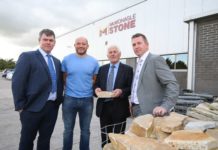 Pictured from left to right is Daniel McMonagle, Rory Best, Dan McMonagle and Michael McMonagle.
