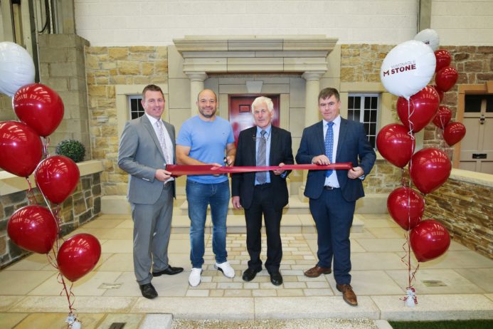 Pictured from left to right is Michael McMonagle, Rory Best, Dan McMonagle and Daniel McMonagle.<br />