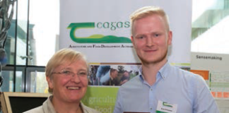 DR HELEN GROGAN WITH EOIN O’CONNOR AFTER RECEIVING HIS TEAGASC RDS GOLD MEDAL