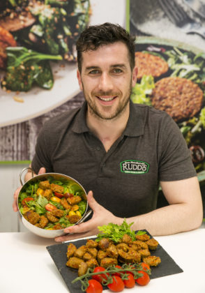 Ger Kirwan, Rudds Fine Foods who launched a new Chorizo White Pudding using traditional flavours with Spanish Chorizo chunks at Bord Bia's Bloom 2019