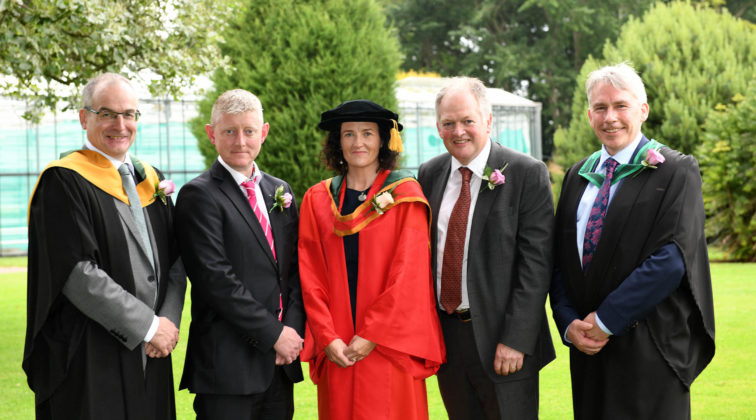 Special guests welcomed Mr. Stephen Thompson (Managing Director, Out There), Professor Aine McKillop (Associate Dean, Education Ulster University) and Mr. Robert Huey (Chief Veterinary Officer, DAERA) were welcomed to the Greenmount Horticulture Awards Ceremony by Mr. Martin McKendry (Director, CAFRE) and Mr. Paul Mooney (Head of Horticulture, CAFRE).