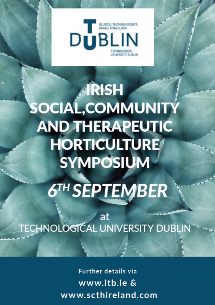 Irish social, community and therapeutic horticulture symposium banner