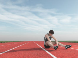 Athlete defeated in competition. This is a 3d render illustration