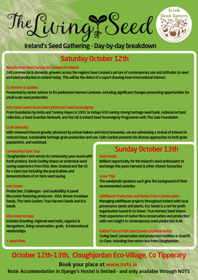 The Living Seed - Day by Day Breakdown programme