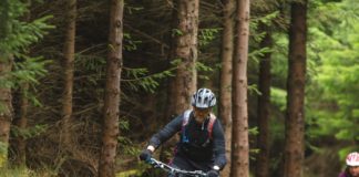 A man biking in Dublin forests