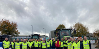 Pictured above are the first group of industry personnel trained through the Sustainable Fertiliser Use Training Programme. at their practical session in Tirlan, Castlecomer, Co Kilkenny.